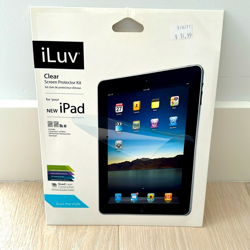Clear screen protector kit iPad New